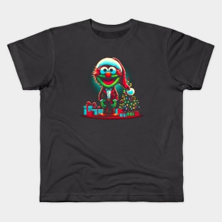 Vintage Comic-Book Muppet Christmas Tee: 1980's Retro Style Holiday Shirt Kids T-Shirt